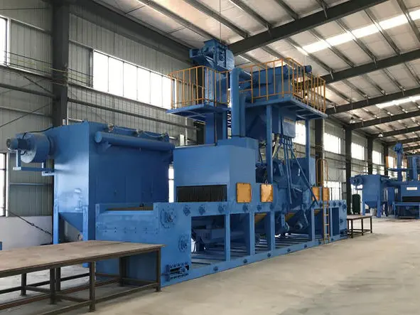 Mesh Belt Shot Blasting Machine provide high volume production and cost effective performance for deburring, cleani  (1)32j