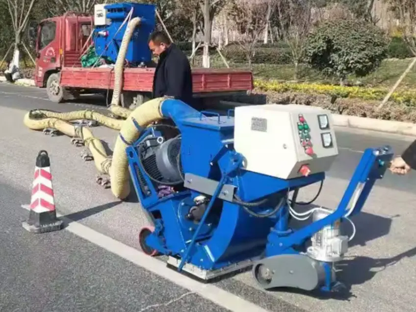 Factory Direct Sale CE Certification Portable Shot Blasting Machine Mobile Vertical Shot Blasting Machine Concrete Tile Pavers Floor Road Shot Blasting Machine