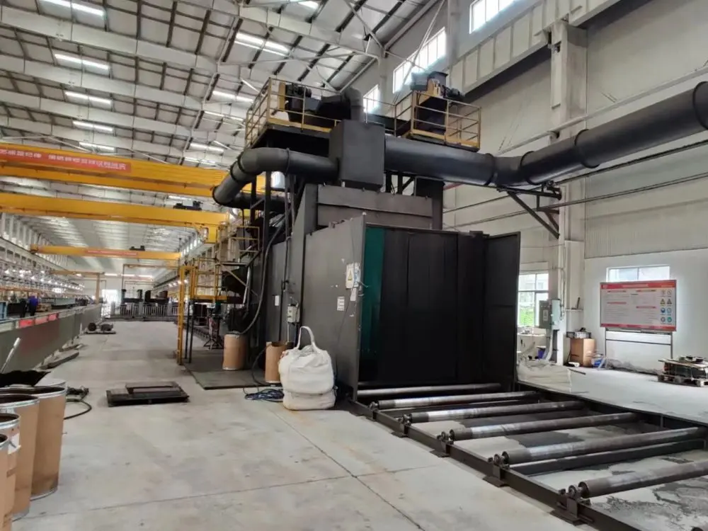 Q69 Automatic Shot Blasting Machine For Cleaning Metal Pass Through H Beam Shot Blasting Machine