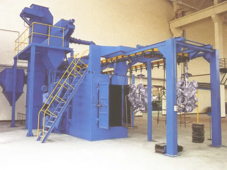 Pass through monorail shot blasting machine  Catenary suspension shot blasting machine (21)0xd