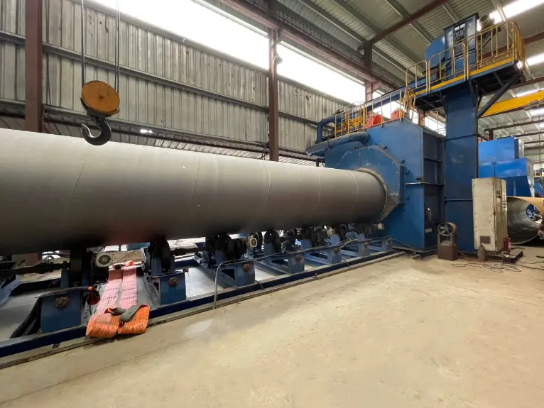 Steel Pipe shot blasting machine  Pipe shot blaster  Pipes Auto Blasting Machine for Pipe External (16)j94