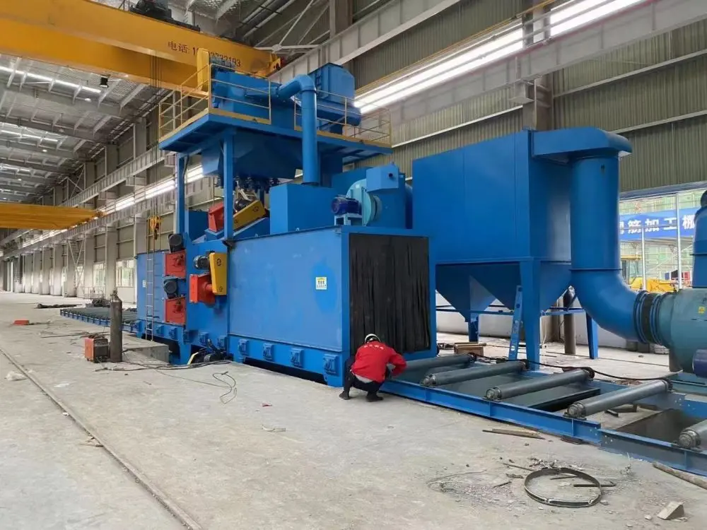 Pass Through Shot Blasting Machine  Roller Conveyor Shot Blaster (19)wgl