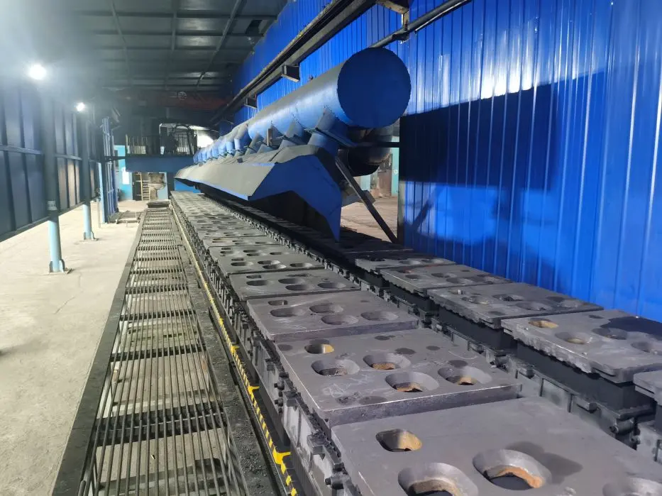 Automatic Claygreen sand moulding production line Horizontal Flaskless Molding Machine (21)o5l