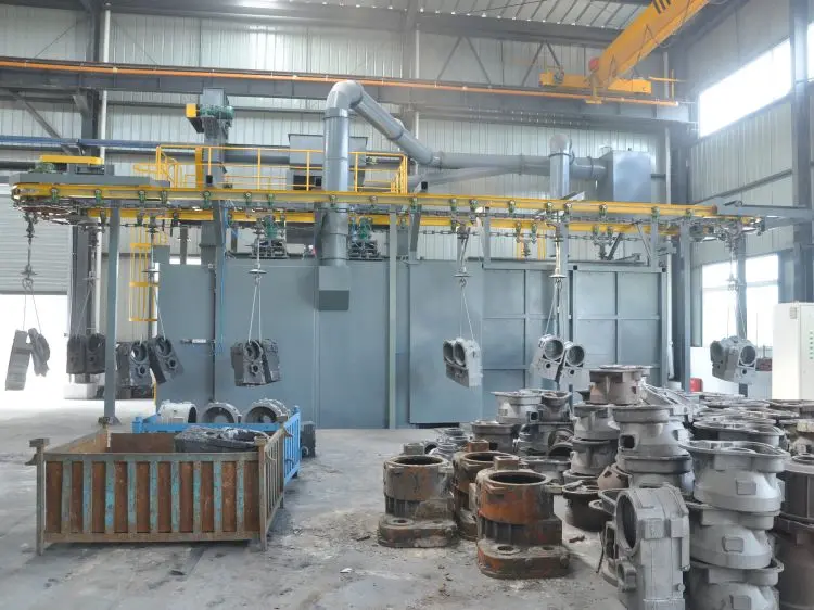 Pass through monorail shot blasting machine  Catenary suspension shot blasting machine (21)7r4