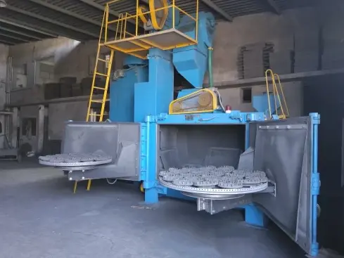 Rotary Table Shot Blasting Machine  Table type blasting machine  Automatic with a rotary table (24)eax