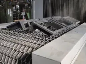 Mesh Belt Shot Blasting Machine provide high volume production and cost effective performance for deburring, clea (5)qc3