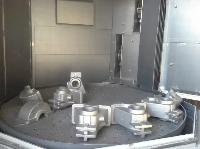 Rotary Table Shot Blasting Machine  Table type blasting machine  Automatic with a rotary table (9)e6z