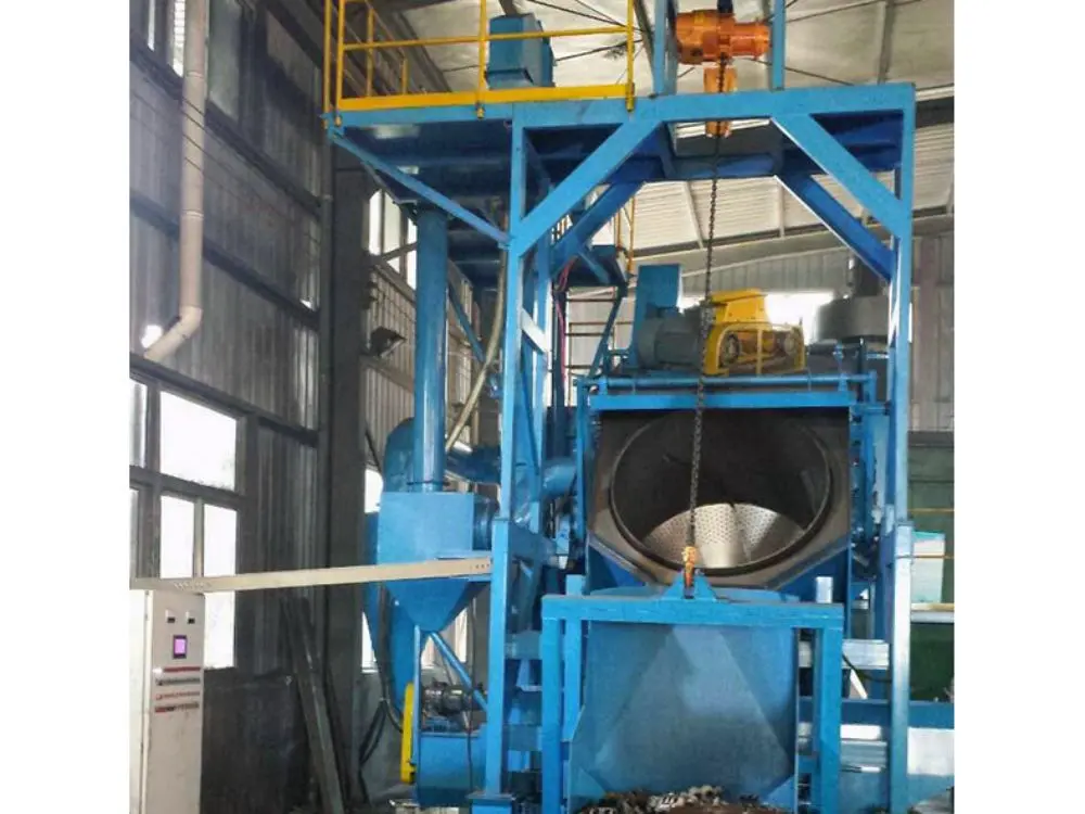 Drum Type Shot Blasting Machine  Rotary Barrel Shot Blasting Machine  Tilting drum shot blasting machine-3 ( (6).jpg