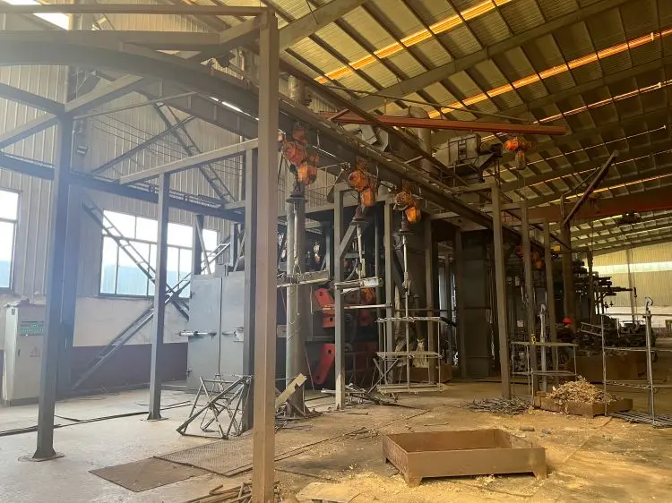 Pass through monorail shot blasting machine  Catenary suspension shot blasting machine (25)x7p
