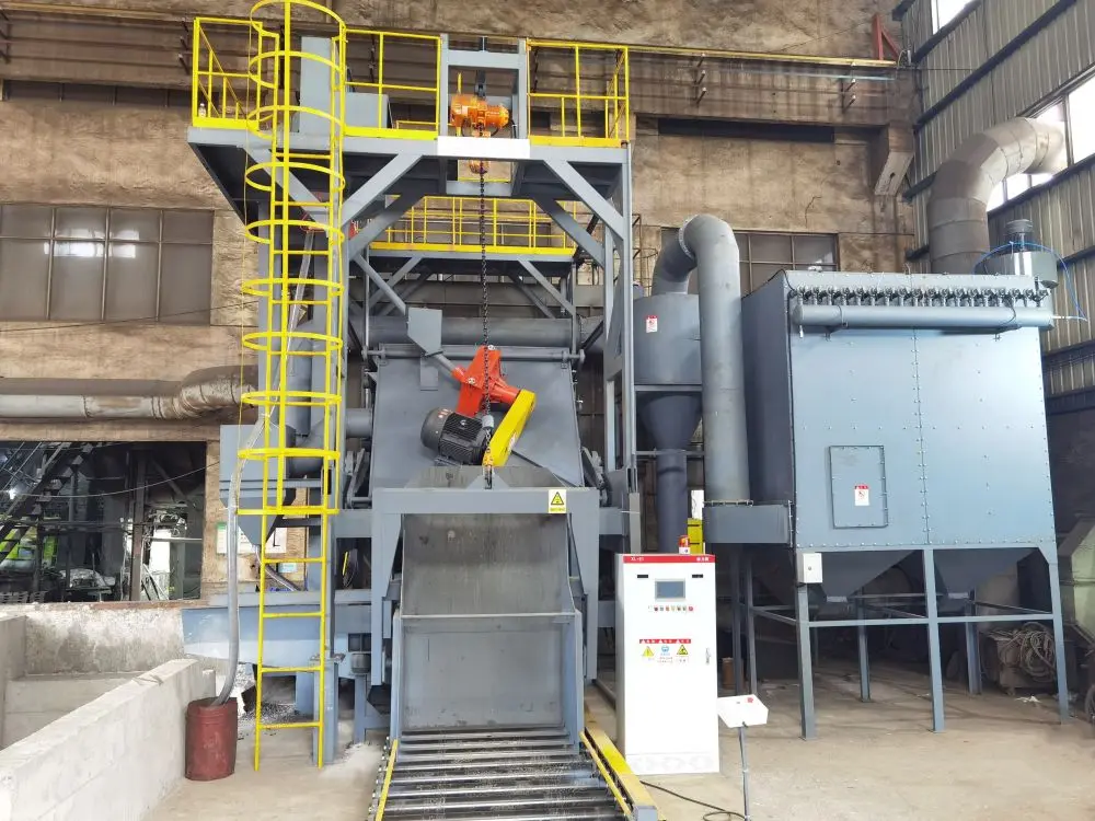 Tiltling Drum Shot Blasting Machine /Automatic loading Rotary drum Shot Blasting Machine / Inclined swing drum shot blasting machine