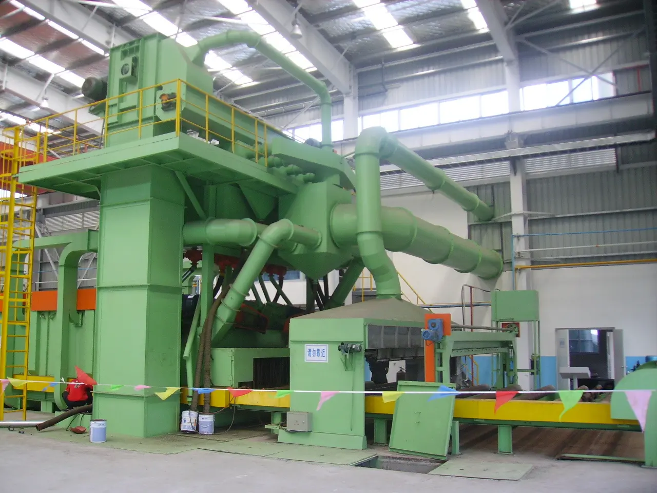 Automatic 2500mm 3500mm 4500mm Steel Plate Shot Blasting Preservation Line/ Steel Sheet Surface Cleaning and Painting Drying Line for Shipyard Shipbuilding Heavy Engineering