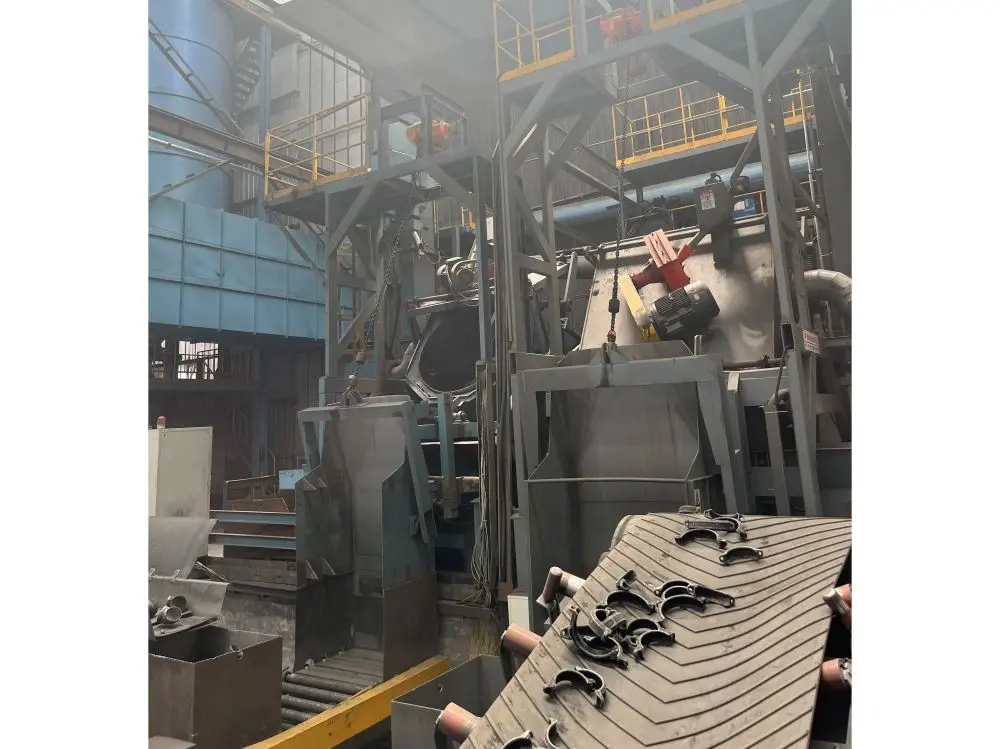 Tiltling Drum Shot Blasting Machine Automatic loading Rotary drum Shot Blasting Machine  Inclined (5).jpg