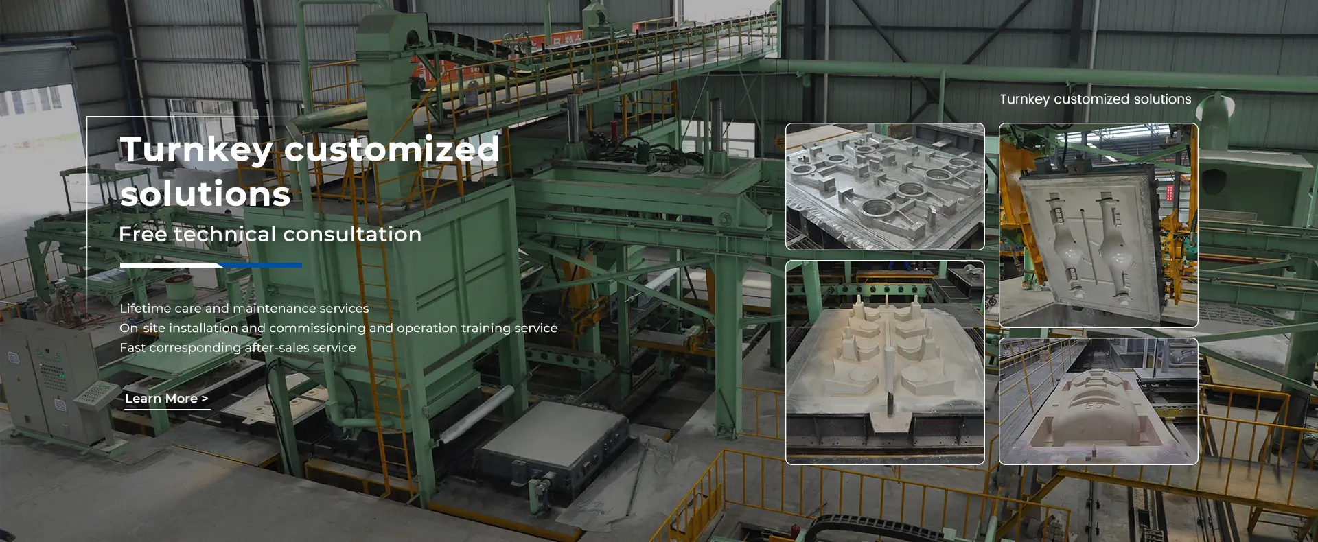 Vacuum Moulding / V-process Casting line / Vacuum sealed molding line