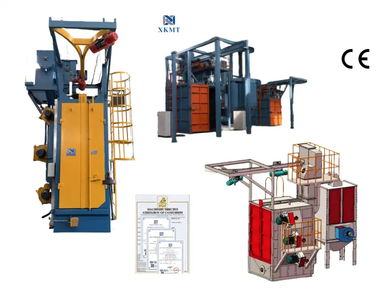 Why is the hook type shot blasting machine the preferred choice in the casting industry?