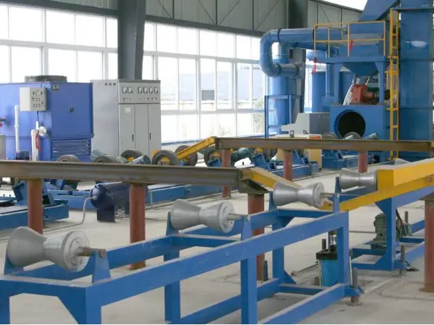 Steel Pipe shot blasting machine  Pipe shot blaster  Pipes Auto Blasting Machine for Pipe External (19)7ek