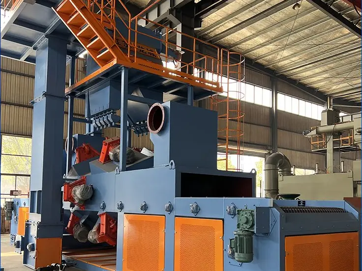 Mesh Belt Shot Blasting Machine provide high volume production and cost effective performance for deburring, cleani (4)abm