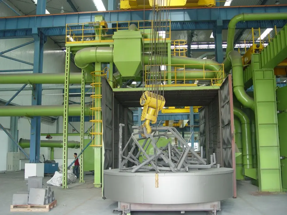 Trolley Type Shot Blasting Machine  Continuous Shot Blasting Machine with trolley (1)pza