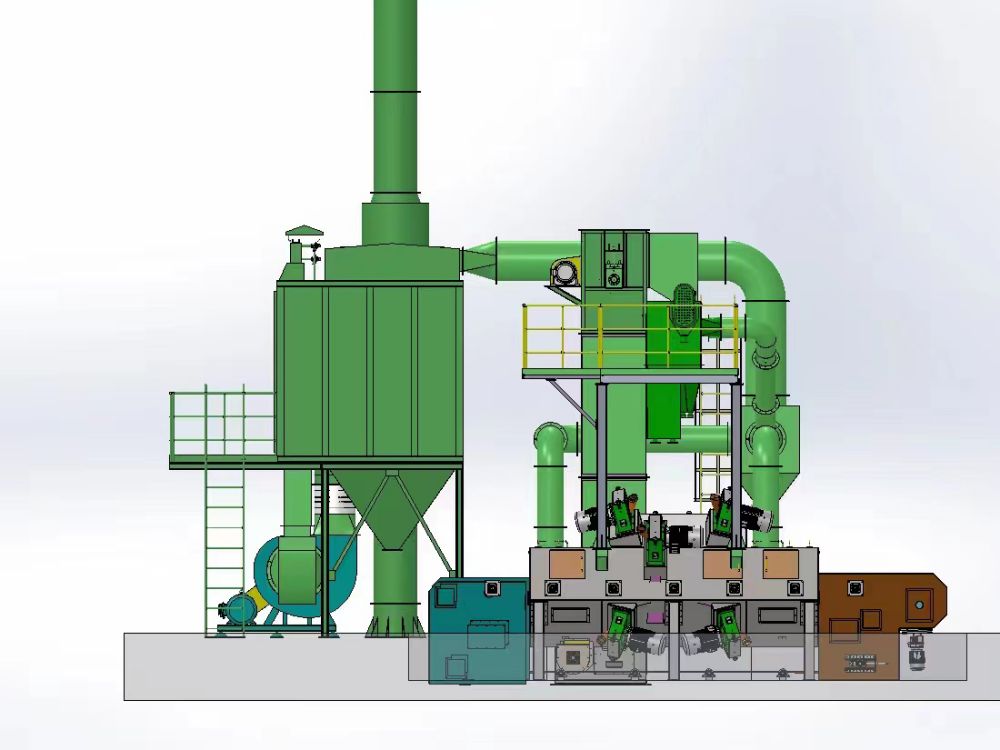 Mesh Belt Shot Blasting Machine  Wire mesh conveyor shot blast machine  Wire belt blast machine (5).jpg