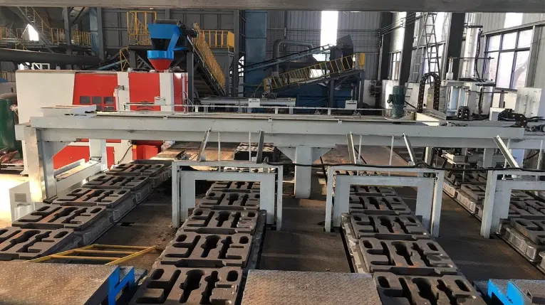 Automatic Claygreen sand moulding production line Horizontal Flaskless Molding Machineknh