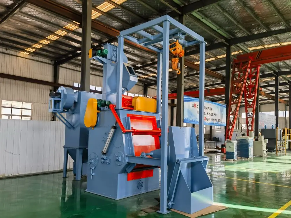 Tumble shot blasting machine / Tumble Blast Wheel Polishing Tumblers / Batch Type Tumble Shot Blasting Machine